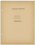 Moe Howard's Personally Owned Script for the 1943 Three Stooges Film ''Dizzy Detectives'', with Working Title ''Idiots De Luxe''
